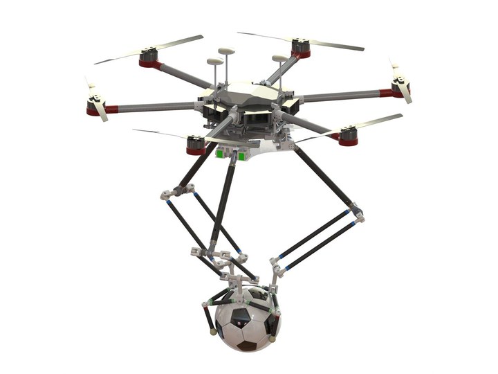 Aerial robot with generalized parallel mechanism for adaptive landing and manipulation