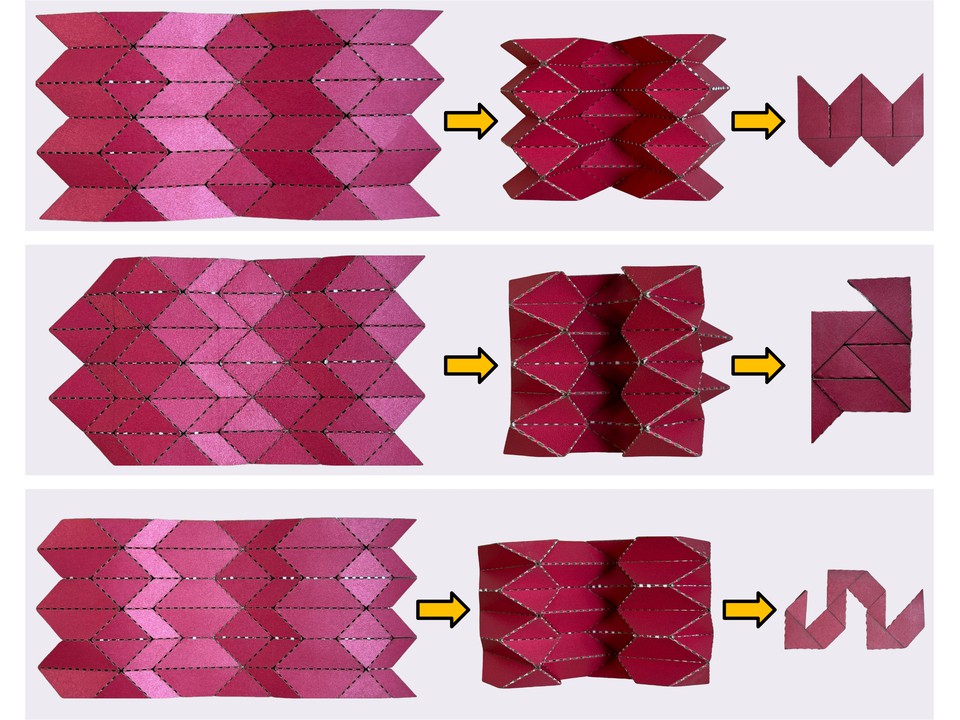 Miura-ori origami tessellation models